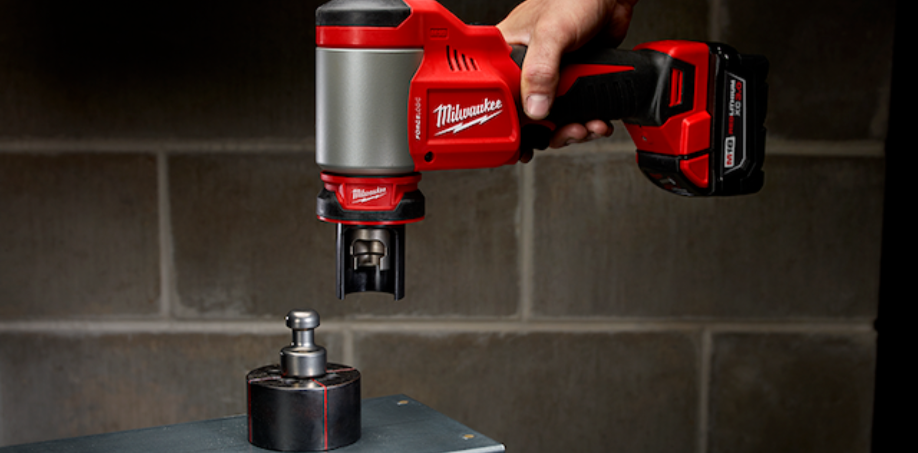 A picture of a Milwaukee M18 knockout tool