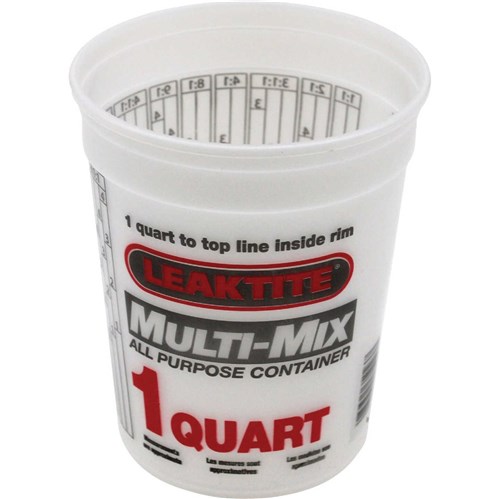 LEAKTITE Clear 1 qt Multi-Mix Container 001Q02MM050