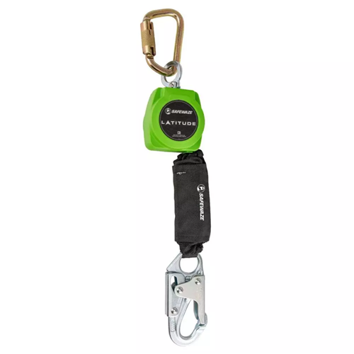 SAFEWAZE Latitude 6 ft Single Web SRL-P: Carabiner, Snap Hook 019-5044