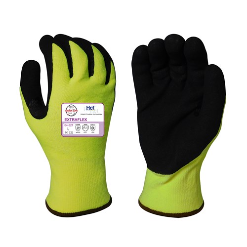 ARMOR GUYS EXTRAFLEX  13g Hi Vis Yellow Engineered A4 Liner Winter Glove, M 04-321/M