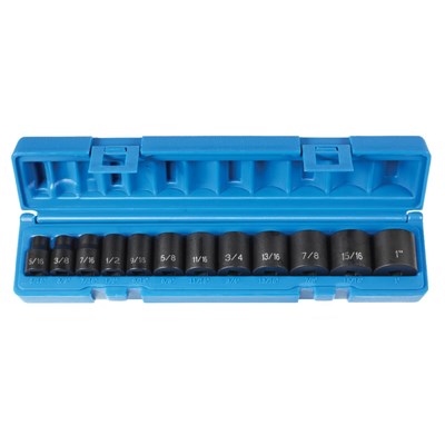 GREY PNEUMATIC 3/4 in DR Impact SAE Socket Set 1213