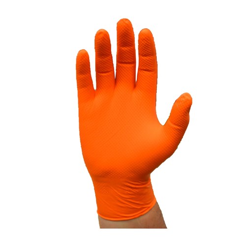 PIP Ambi-dex® Axle Orange 7 Mil Nitrile Glove, Large, 10 Boxes per Case 2940/L