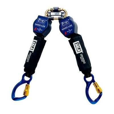 3M 6 ft Nano-Loc Twin-Leg Dual Self Retracting Lifeline with Kevlar Webbing 3101503