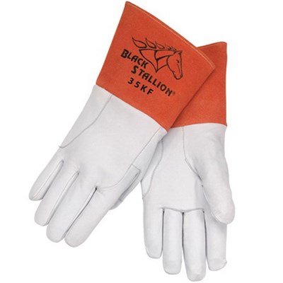 BLACK STALLION Grain Kidskin TIG Welding Gloves, Large 35KFL