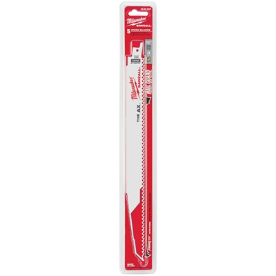 MILWAUKEE 12 in 5/8T Wood/Rescue SAWZALL® Blade, 5 pk 48-00-5027