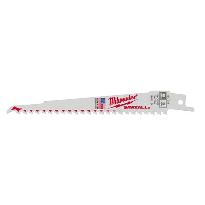 MILWAUKEE 6 in 6T Super SAWZALL® Blade, 5 pk 48-00-5035