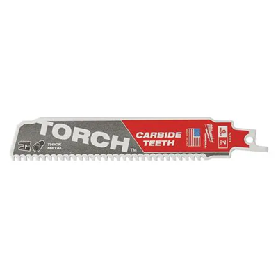 MILWAUKEE 6 in Carbide Tooth Torch SAWZALL® Blade, 5 pk 48-00-5501