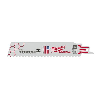 MILWAUKEE 6 in 10T Torch Super SAWZALL® Blade, 5 pk 48-00-5712