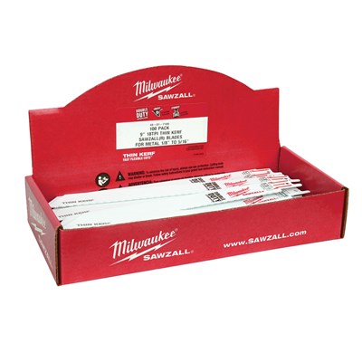 MILWAUKEE 9 in 14 TPI Sawzall Blade, 100 pk 48-01-7187