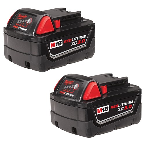 MILWAUKEE M18™ REDLITHIUM™ XC3.0 Battery 2-Pack 48-11-1822