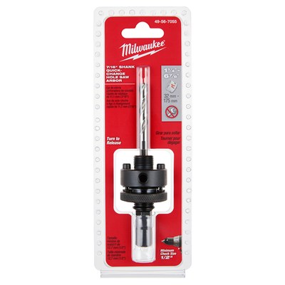 MILWAUKEE QUICK CHANGE ARBOR, 7/16 in SHANK - 49-56-7055 49-56-7055