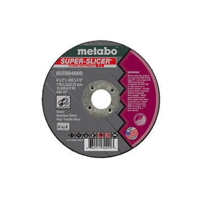 METABO Super Slicer 4- 1/2 in x .045 in x 7/8 in Type 1, A60XP 55994