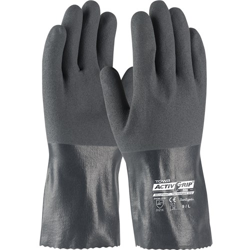 PIP ActivGrip™ 12 in Nitrile Coated Glove with Cotton Liner and MicroFinish Grip, XL 56-AG586/XL