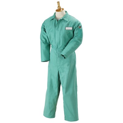 BLACK STALLION FR Cotton Coverall, Green, X-Large 60-3068XL