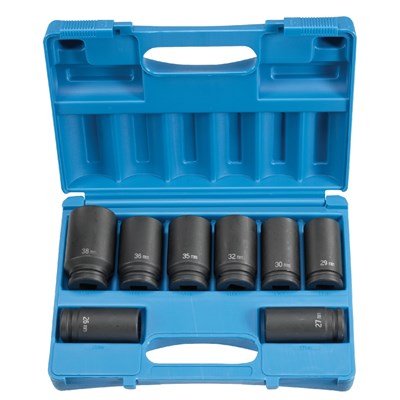 GREY PNEUMATIC 3/4 in DR Deep Impact Socket Set 8134MD