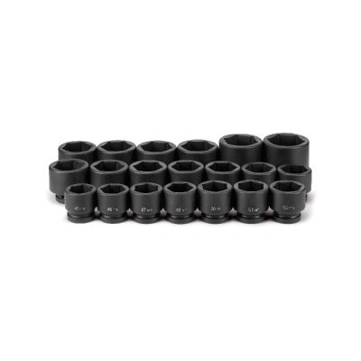 GREY PNEUMATIC 1 in DR Impact Socket Set, 45mm - 75mm 9020M