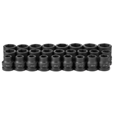 GREY PNEUMATIC 1 in DR Impact Socket Set 9026M