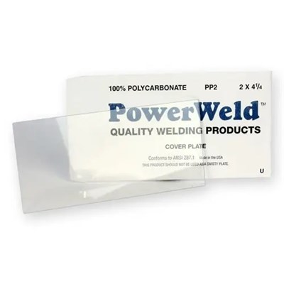 POWERWELD 2 in x 4-1/4 in Polycarbonate Cover Plate, Sold by Each AT-469PC