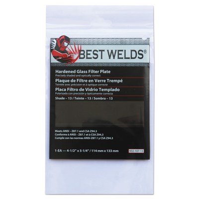 BEST WELDS 4-1/2 in x 5-1/4 in Filter Plate Shade #13 AT-567H-13