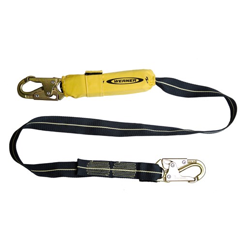 WERNER 6 ft Arc Flash Single Leg Lanyard w/ Kevlar Web, Snap Hook C811100