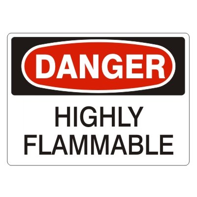 ACCUFORM Danger Highly Flammable Sign D-375033