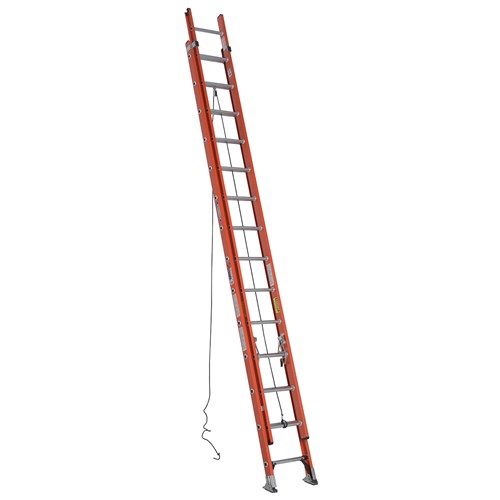 WERNER 28 ft Type IA Fiberglass D-Rung Extension Ladder D6228-2