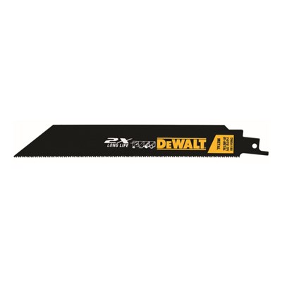 DEWALT 8 in 2X Long Life Metal-Cutting Reciprocating Saw Blade, 14/18 TPI DWA4188B