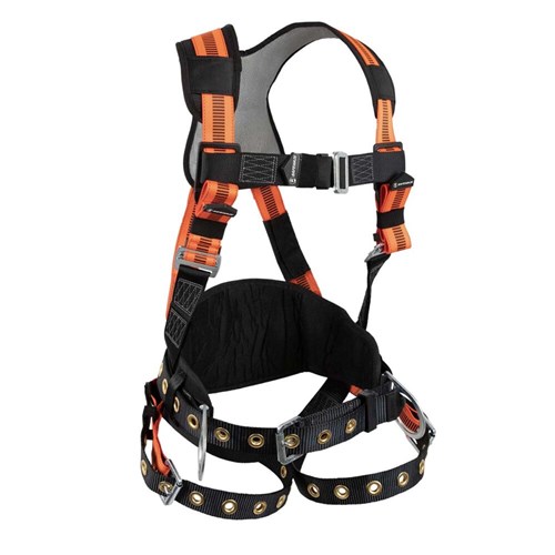 SAFEWAZE V-Line Construction Harness: 3D, MB Chest, TB Legs, Medium FS99160-E-M