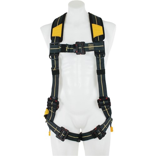 WERNER Blue Armor Arc Flash Harness Standard (Back D-Ring), Dielectric Pass Thru Legs , M/L H914002