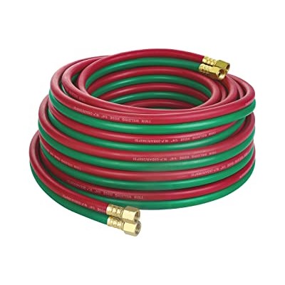 MIDLAND TOOL & SUPPLY Oxygen Hose, 1/2 in x 50 ft, with C Fittings for Burn Bar HL1/2X50C