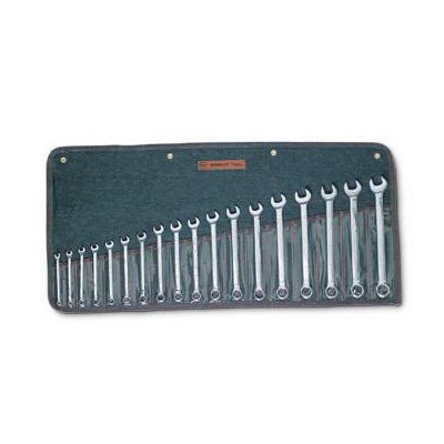 WRIGHT TOOL 12 pt Combination Wrench Set, 18 pc M958