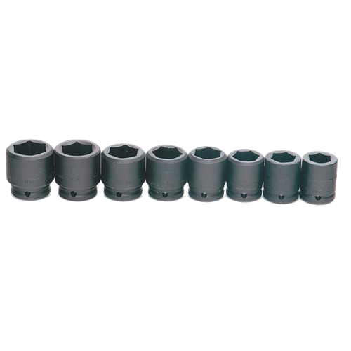 WILLIAMS 3/4 in Dr Deep Impact Socket Set, 6 Point, Metric, 8 Pc MS-6-8H