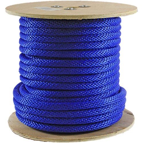 ERIN ROPE 3/8 in x 600 ft Poly Rope, Cobalt Blue P38600-BLUE