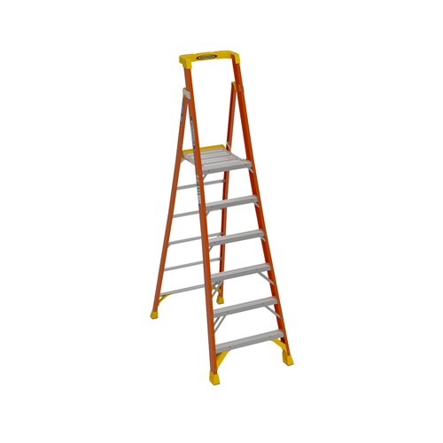 WERNER 6 ft Fiberglass Platform Ladder Type IA PD6206