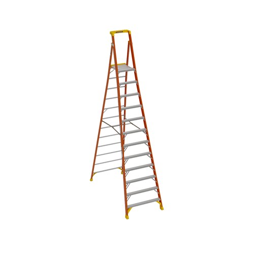 WERNER 12 ft Fiberglass Platform Ladder Type IA PD6212