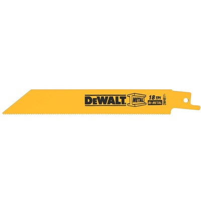 DEWALT 6 in Metal-Cutting Bi-Metal Reciprocating Saw Blade, 18 TPI RB618DW