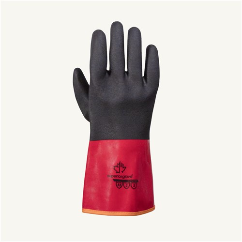 SUPERIOR GLOVE Chemstop™ Extreme Comfort PVC Coated Chemical Glove, XL S15KGV30N0