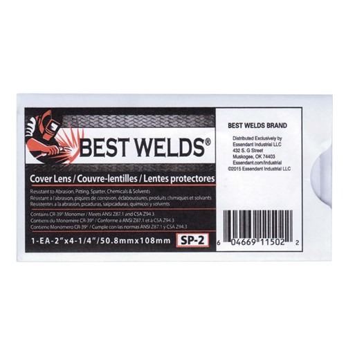 BEST WELDS 2 in  x 4-1/4 in Poly Clear Cover Lens SP-2