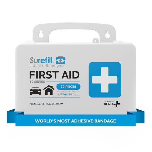 AERO HEALTHCARE Surefill™ 10 Series First Aid Kit – Weatherproof Plastic Case SS0098