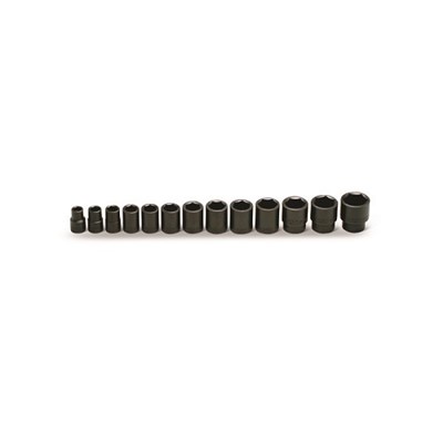 WRIGHT TOOL 1/2 in DR Impact Socket Set, 7/16 in - 1-1/4 in SSET12I