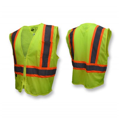 RADIANS Class 2 Self Extinguishing Two-Tone Trim Safety Vest, Large SV225FR-LG