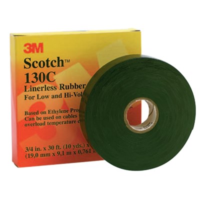 3M 30 ft x 3/4 in Scotch™ Black Linerless Splicing Tape, 130C TR130C