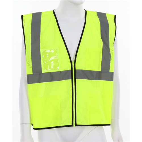 MCR SAFETY Class 2 Lime Green Vest Zipper Closure w/ AZCO Logo 2XL VCL2MLZ2XL-AZCO