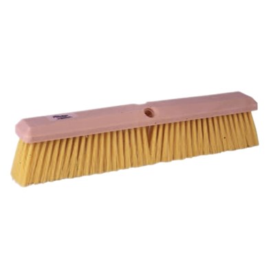 WEILER 18 in Medium Push Broom Head, Yellow Polypropylene W42165