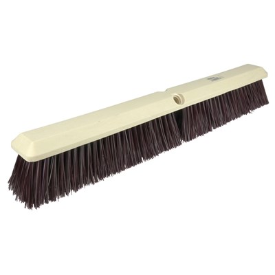 WEILER 18 in Hard Push Broom Head, Maroon Polypropylene W42167