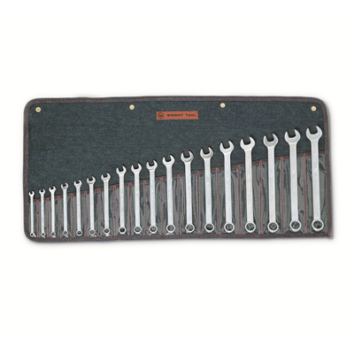 WRIGHT TOOL 12 pt Metric Combination Wrench Set, 18 pc WR758