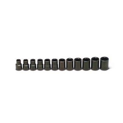 WRIGHT TOOL 1/2 in DR 6 pt Standard Metric Impact Socket Set, 12 pc WRA460