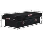 WEATHER GUARD Weather Guard Saddle Box, Black Gloss Aluminum, Full Extra Wide, 15.5 Cu Ft 117-5-04