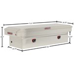 WEATHER GUARD Weather Guard Saddle Box, Aluminum, Full Standard, 11 Cu Ft KN127-0-04