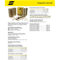 ESAB 1/8 in x 14 in 9018-CM Atom Arc, 50 per Can 255071813